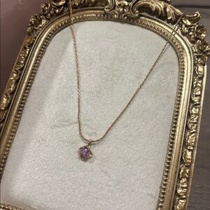 Vintage Avon Gold tone Dainty Pendant Necklace 14”